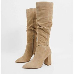 AMAZON Women's Brown Knee High Suede Boots sz 6